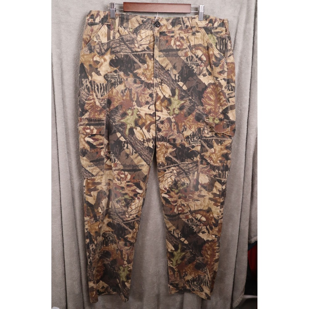 Mossy Oak Forest Floor Camo Cargo Pants Mens Large Regular 36-38 Adj Waist
